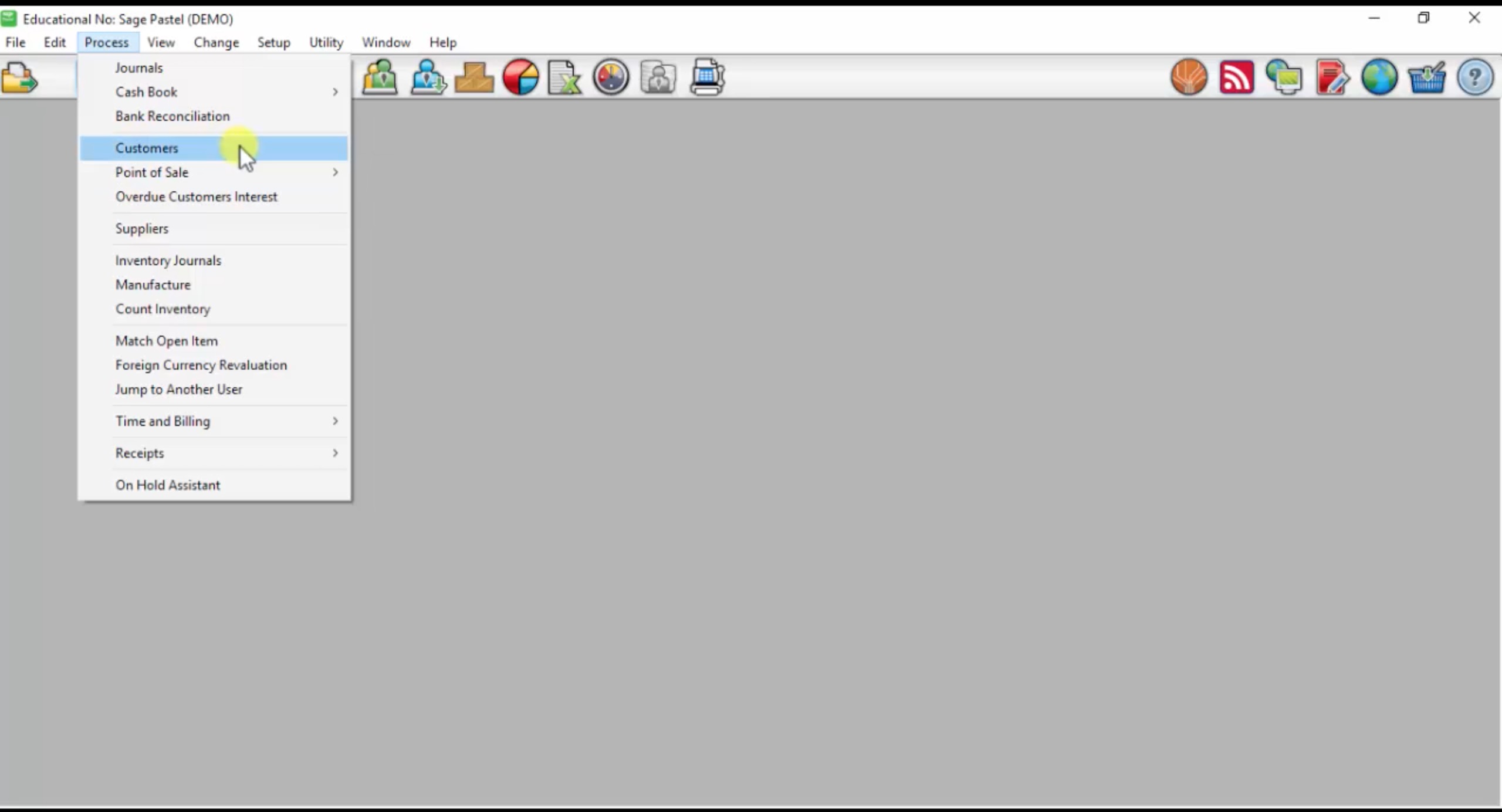 Pastel Menu Option Process Customers